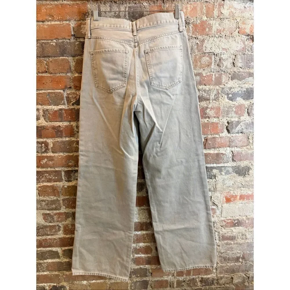 EXPRESS • Gray Cotton Wide Leg High Rise Jeans • Ladies Size 4R